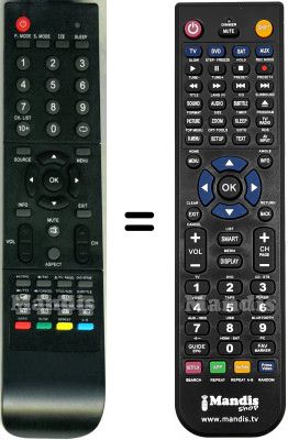 Replacement remote control HVS57639