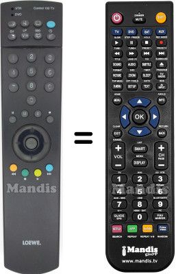Replacement remote control LOEWE OPTA HVS57077