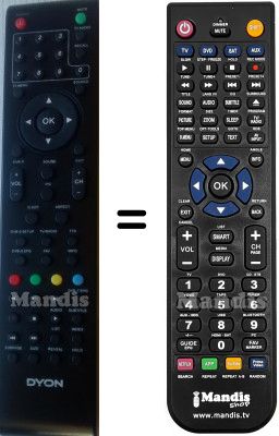 Replacement remote control DYON HVS57314
