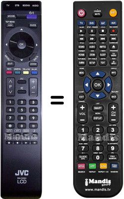 Replacement remote control JVC HVS57422