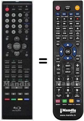 Replacement remote control Orion HVS57522