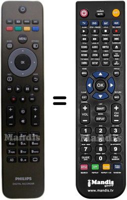 Replacement remote control Philips HVS53468