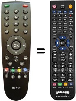 Replacement remote control HVS57508