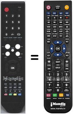 Replacement remote control HVS57580