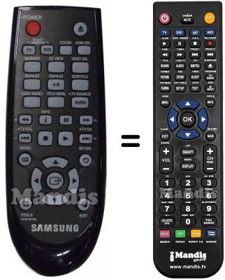 Replacement remote control HVS59060