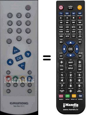 Replacement remote control Grundig WHV3128