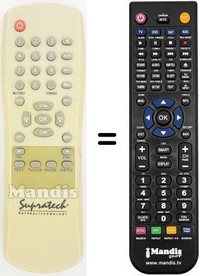 Replacement remote control Supratech WHV3064W