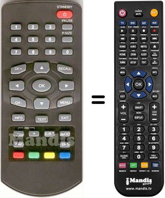 Replacement remote control HVS53326