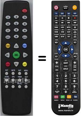 Replacement remote control HVS53410