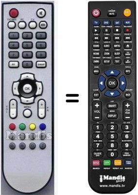 Replacement remote control HVS54837 Replacement remote control HVS54837