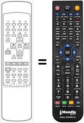 Replacement remote control HVS54481