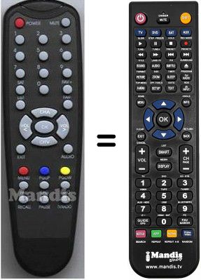 Replacement remote control HVS53375