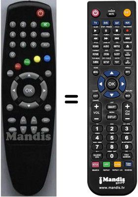 Replacement remote control HVS53412