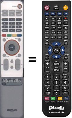 Replacement remote control HVS54957