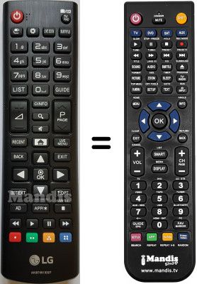 Replacement remote control LG HVS57434
