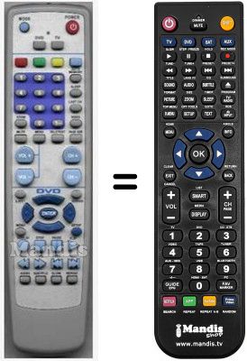 Replacement remote control HVS54954