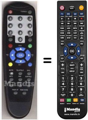 Replacement remote control HVS53393