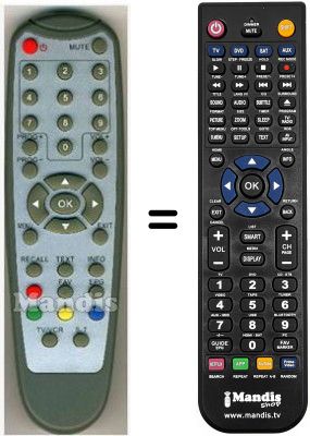 Replacement remote control HVS53333
