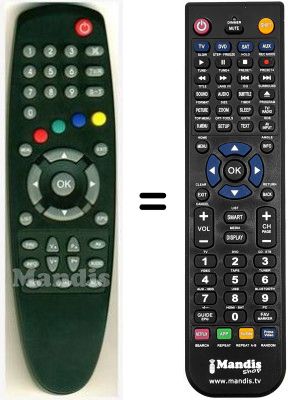 Replacement remote control HVS53476