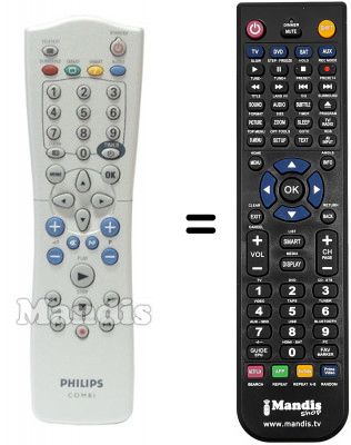 Replacement remote control Philips HVS54261