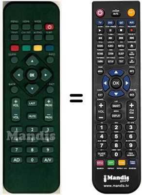Replacement remote control HVS53464