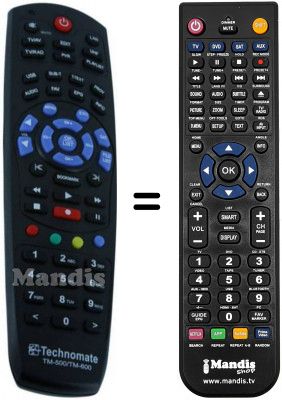 Replacement remote control Technomate HVS53240
