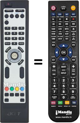 Replacement remote control Acer WHV12560