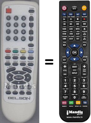 Replacement remote control Belson WHV14726
