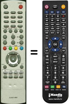 Replacement remote control Bluesky WHV15566