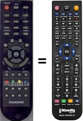 Replacement remote control Changhong WHV14327