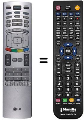 Replacement remote control LG WHV14254