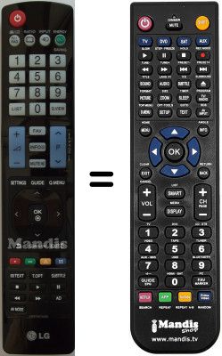 Replacement remote control LG WHV12440