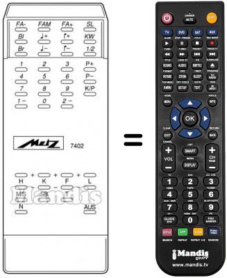 Replacement remote control SEC2500