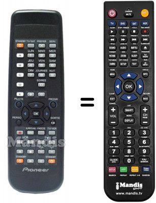 Replacement remote control Pioneer SEC0601