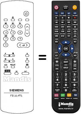 Replacement remote control Siemens SEC2474