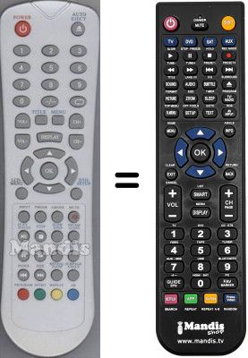 Replacement remote control Akai WHV14544