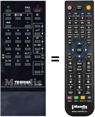 Replacement remote control Toshiba SEC2270