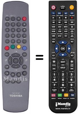 Replacement remote control Toshiba WHV15727