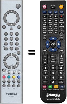 Replacement remote control Toshiba SEC3319