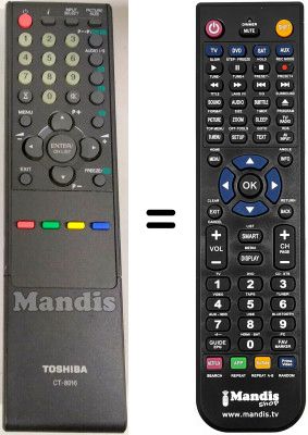 Replacement remote control Toshiba SEC14266