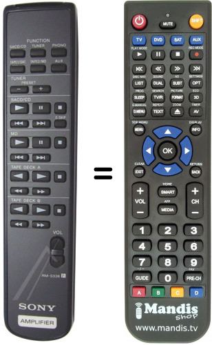 Replacement remote control Sony RMS336